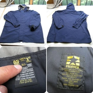 Propper Gore-Tex Jacket Mens XL Navy Hooded Full Zip Foul Weather II Parka USA - Picture 1 of 19