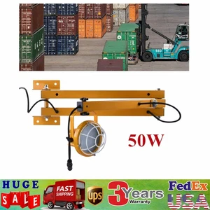 50W LED Loading Dock Light 40" Double Swing Arm Dock Light 6000 Lumen IP65 US - Picture 1 of 12