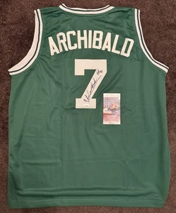 NATE "TINY" ARCHIBALD Boston Celtics Autographed Custom Style Jersey Coa-JSA HOF - Picture 1 of 5