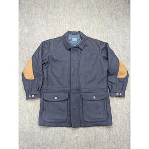 Vtg Pendleton Mens Wool Barn Coat Field Jacket Thinsulate Elbow Patch Outdoors - Picture 1 of 10