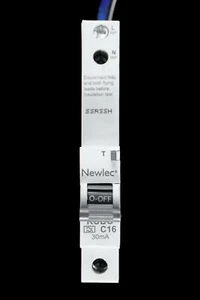 NEWLEC 16 AMP TYPE C 6 kA 30 mA RCBO NLRCB1630CA - Picture 1 of 7