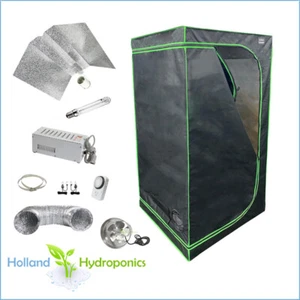 400W MAGNETIC BALLAST+GROW TENT+HPS LAMP+BATWING REFLECTOR+FAN+DUCTING LIGHT KIT - Picture 1 of 11