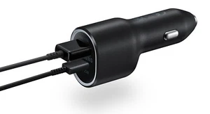 Original New Samsung 45W Dual Port Fast Car Charger with C to C C to USB Cables - Picture 1 of 4