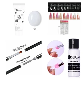 Poly Gel Builder Nagelverlängerung Builder Einweichen UV LED, Nagel, weiß, Kit - Bild 1 von 14
