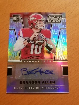 2016 Panini Prizm Draft Picks Autographs #164 Brandon Allen Arkansas Rookie QB - Image 1 of 2