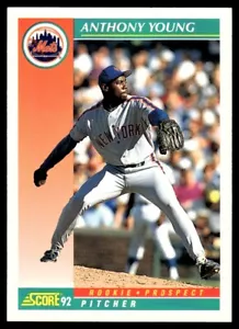 Score Anthony Young 1992 radiocontrol New York Mets #756 - Imagen 1 de 2