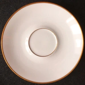 Untere Untertasse Teller Suppe Eschenbach Bavaria Goldrand elfenbein/ weiß - Bild 1 von 3