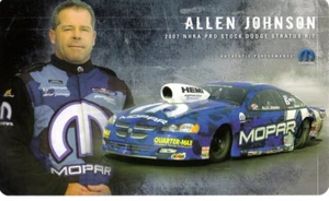 2007 Allen Johnson Mopar Dodge Stratus R/T Pro Stock NHRA Hero Card - Picture 1 of 1