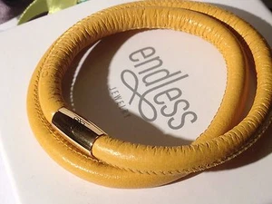 Endless Jewelry 38cm Yellow Bracelet Double Strand Yellow Clasp rrp £55 - Picture 1 of 5