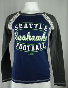 Seattle Seahawks NFL Majestic Women's Lace Accent T-Shirt