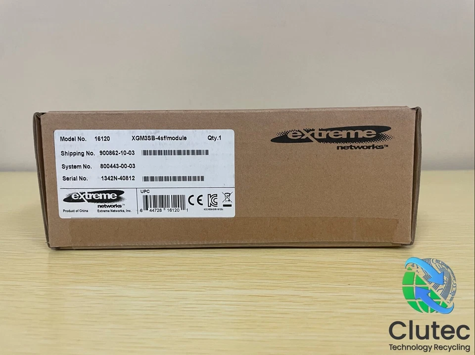 New Sealed Extreme Networks 16120 XGM3SB-4sf 10Gb SFP+ Switch Module - Image 1 of 1