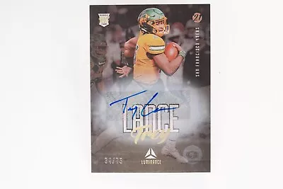 Trey Lance Auto 2021 Panini Luminance Rookie RC Gold Parralel 49ers /75 #144 - Image 1 of 2