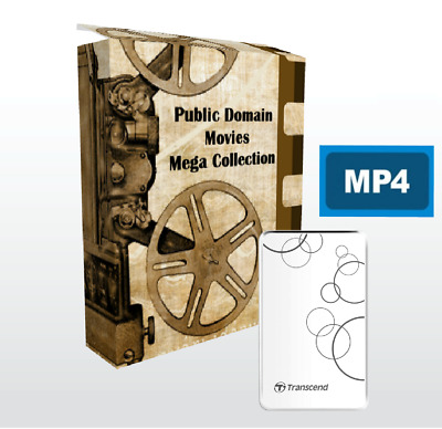 Public Domain Classic Movies Collection USB Drive, Old Serials, 980+ Titles MP4 • 279.30€