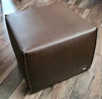 Ruf I Betten "Pouf" Sitzhocker Leder Braun Vegan Retro Vintage "Made In Germany" - Bild 1 von 4