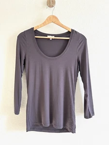 Aritzia Wilfred Free Womens Size M Grayish Purple Jersey Knit Long Sleeve Shirt - Picture 1 of 8