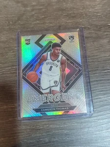 2021-22 Panini Prizm Cameron Thomas #4 Emergent Silver Prizm RC Nets - Picture 1 of 2
