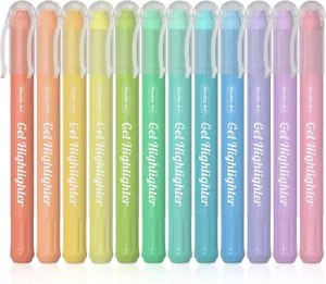12 Pack Bible Gel Highlighters No Bleed Marker Pens for Journaling School Bible - Picture 1 of 11