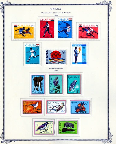 Ghana Stamps 1959-1976 Collection on Scott Pages Cover