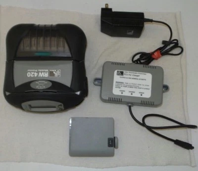 Zebra RW420 Mobile Printer with 802.11b WiFi Radio & Mag Strip  R4A-0UMA010N-00 - Image 1 of 4