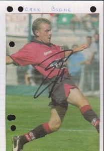 FOOTBALL CARTE YOANN BIGNE STADE RENNAIS SIGNATURE ORIGINALE - Picture 1 of 1