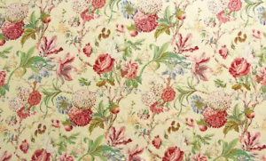 Tessuto tappezzeria stampa cotone rose Lee Jofa Sussex 2,5 iarde prezzo al pubblico consigliato $ 196/anno - Foto 1 di 4