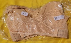 Nuevo con etiquetas Sujetador Corsé Bronceado Encaje Envolvente Cruzado Frontal Talla 2X - Imagen 1 de 1