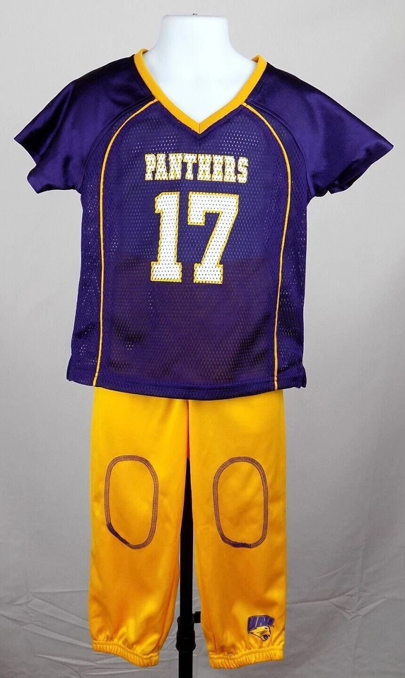 Northern Iowa Panthers Jersey Boy's 4T Purple Football Uniform Set New - Image 1 of 4