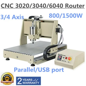 800/1500W CNC 3/4 Axis 3020/3040/6040 Router Engraver Engraving Drilling Machine - Picture 1 of 17