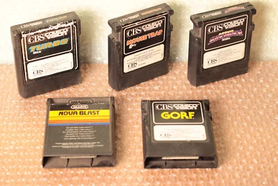 Colecovision LOTTO 5 giochi CBS Cosmic Avenger Nova Blast Mouse Trap Gorf TURBO - Immagine 1 di 4