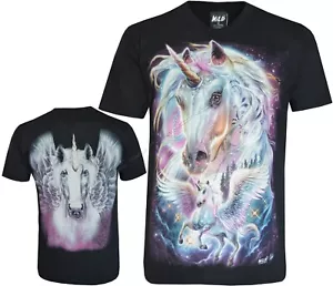 Camiseta Unicornios Criatura Mítica Bestia Mágica Resplandor Cósmico en la Oscuridad por Wild - Imagen 1 de 5