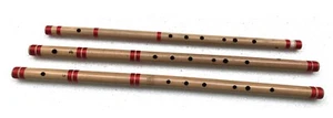 3 Bambusflöten C,D,E Bass Bansuri, Kombikaufrabatt mit Abdeckung & Etui - Bild 1 von 11