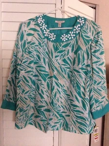 JM Collection Tropical light weight linen lined jacket size14 - Picture 1 of 4