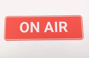 On Air door sign for podcast video livestream recording studio 3.16" x 9.88" - Picture 1 of 2