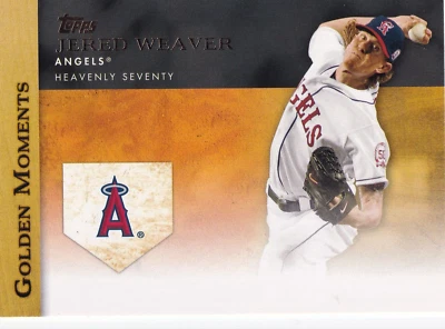 2012 Topps #GM-17 Jered Weaver Los Angeles Angels + (Yes 3 Free Mystery Cards) - Image 1 of 2