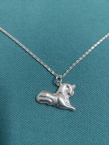 Egyptian Sphinx necklace with eye of horus chain 100% Egyptian handmade - Picture 1 of 7