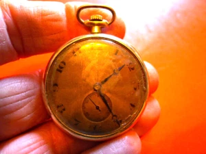 Reloj Bolsillo Tahys Oro Relleno Cara Abierta Joya 45mm Delgado.. .Funcionando. En muy buena condición - Imagen 1 de 7