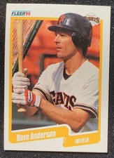 1990 Fleer Update Baseball Card #U-59 Dave Anderson San Francisco Giants 