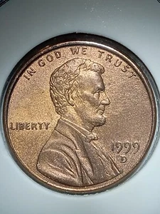1999 Denver Lincoln Cent With Beautiful Satin Finish - Picture 1 of 8