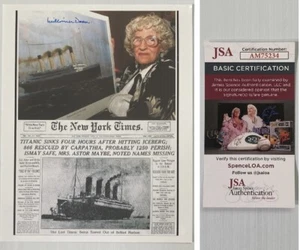 Last Titanic Survivor Millvina Dean Signed Autograph 8x10 Photo - JSA - FREE S&H - Picture 1 of 5