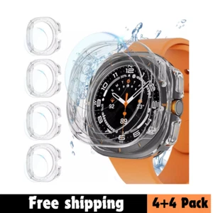(4+4 Pack) Screen Protector Case for Samsung Galaxy Watch 7 Ultra 47Mm Hard PC - Picture 1 of 9