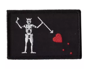 Black Beard Pirate Flag Devgru Morale Patch for VELCRO® BRAND Hook Fasteners - Picture 1 of 1