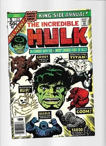 Incredible Hulk Annual 5 2nd app Groot Xemu Blip Diablo Taboo Goom Monster - Picture 1 of 8