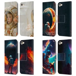 OFFICIAL HAROULITA ASTRONAUT LEATHER BOOK CASE FOR APPLE iPOD TOUCH MP3 - Picture 1 of 10