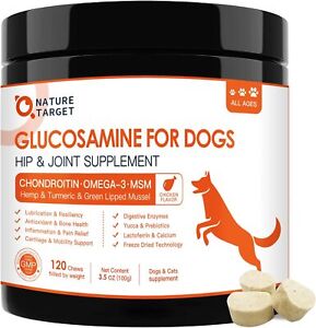 Glucosamine for Dogs, Joint Supplement for Dogs, Chondroitin, OMG 3