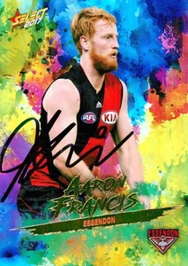 Signed 2017 ESSENDON BOMBERS AFL Card AARON FRANCIS - Picture 1 of 2