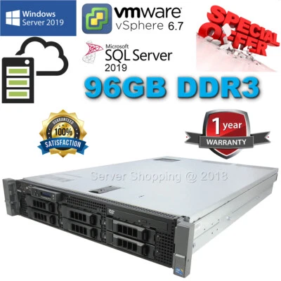 Dell PowerEdge R710 2 x6CORE X5690 3.46Ghz 96GB DDR3 3.5" 4TB SAS 7.2K RPM H700 - Image 1 of 4