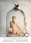 Are you protecting your skin? Bain d'Or by Lentheric ad 1960 nude in bell jar