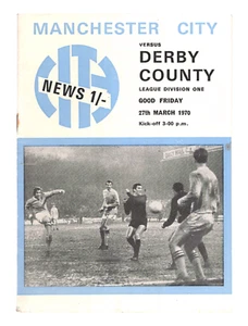 Manchester City v Derby County 1969-1970 Division One 27/03/1970 - Picture 1 of 2