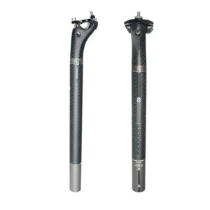 TOSEEK Carbon Fiber Seat Post Offset 20mm MTB Bicycle Seatpost 27.2/30.8/31.6mm - Picture 1 of 18