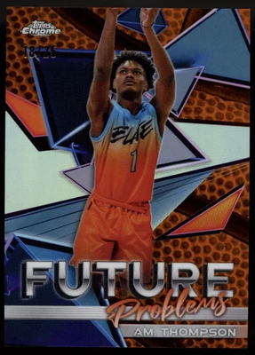 AMEN THOMPSON 2021-22 Topps Chrome OTE Future Problems Orange Refractor /25 #FP7 - Image 1 of 2